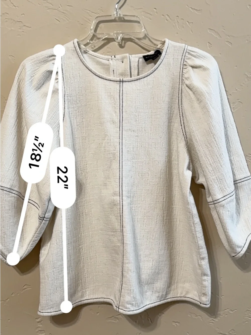 Anthropologie cream textured